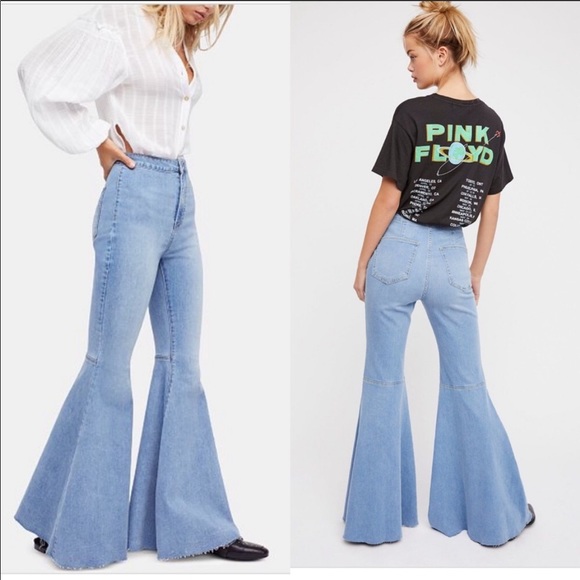 Free People Denim - FREE PEOPLE Just Float Flare Bell Bottom Jeans 29